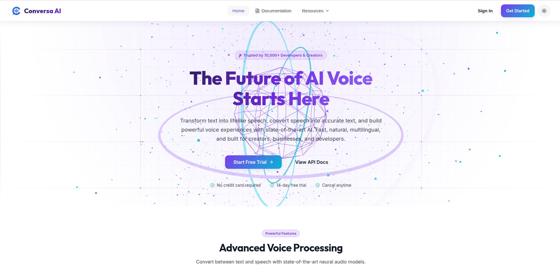 Conversa AI — enterprise conversational AI voice platform